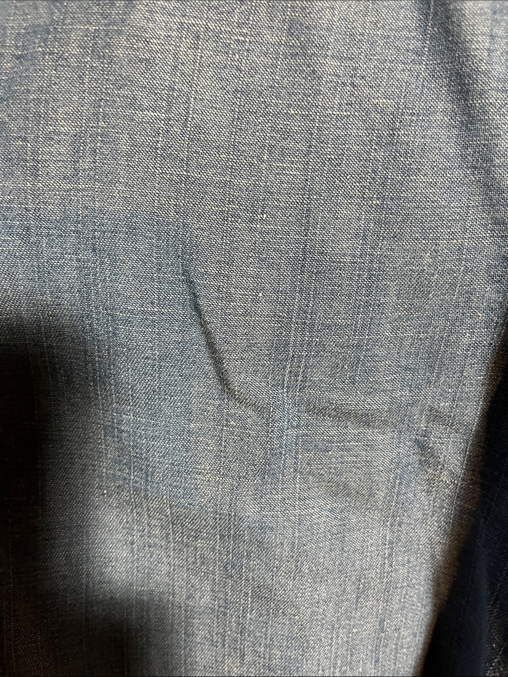 LOFT Denim Long Sleeve Henley Top - Blue - Picture 3 of 5